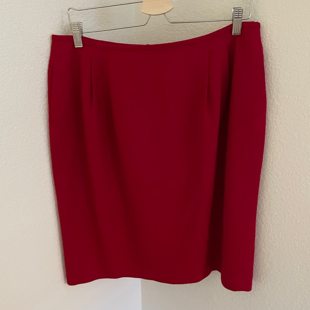 JONES New York 90S vintage pure wool red pencil skirt size 16